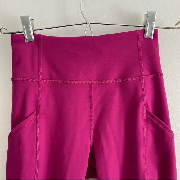 LULULEMON  Invigorate High-Rise Crop 23" Magenta Purple Size 2 - Picture 6 of 13